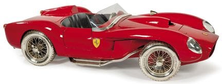 scale model of a 1958 Ferrari Testa Rossa, crafted