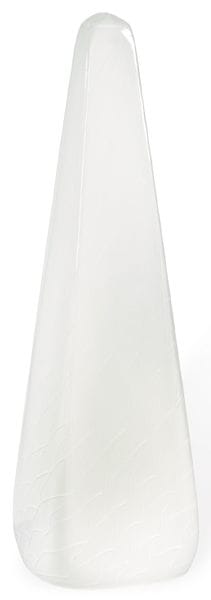 Pyramidal Murano glass lamp in white glass with li