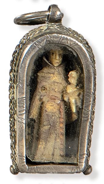 Silver reliquary in the form of a niche, Spain, 17