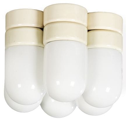 Three-light ceiling or wall light. Structure compo