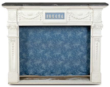 George III fireplace, made of carved, molded, and 