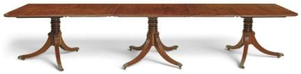 Regency dining table, extendable, with a rectangul