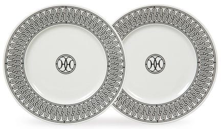 HERMÈS, Paris. Pair of plates from the "H Déco" co