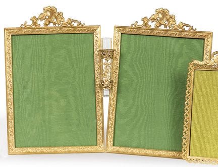 Double picture frame in the Louis XVI style, gilt 