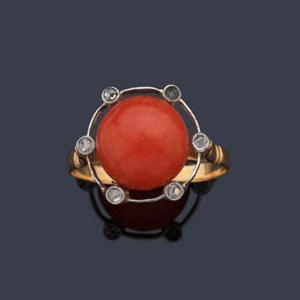 Ring aus den 1960er Jahren mit einem Cabochon aus 