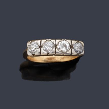 Halb-Ewigkeitsring mit einer Diamantreihe von insg