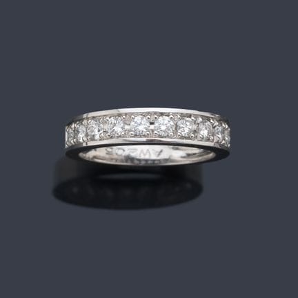 Halb-Ewigkeitsring mit einer Diamantreihe von insg