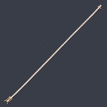 Rivière mit Diamanten von insgesamt ca. 2,28 Karat