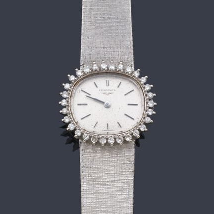 LONGINES-Damenuhr mit Gehäuse und Armband aus 18 K
