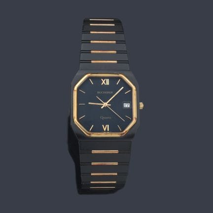 BUCHERER Herrenuhr mit schwarz beschichtetem Gehäu
