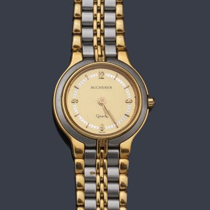 BUCHERER-Damenuhr mit Gehäuse und Armband aus Edel