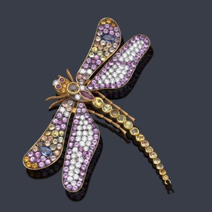 LUIS GIL 
 Libellenbrosche mit Diamanten von insge