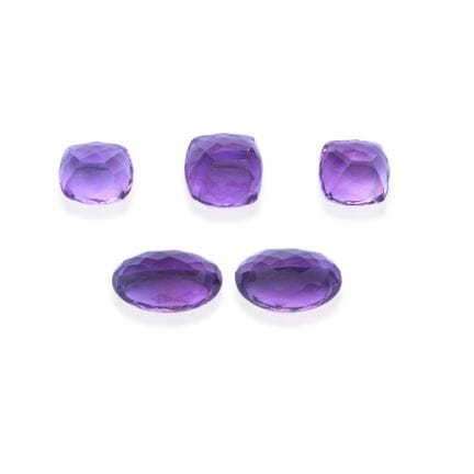 Los mit fünf oval geschliffenen Amethysten mit ein