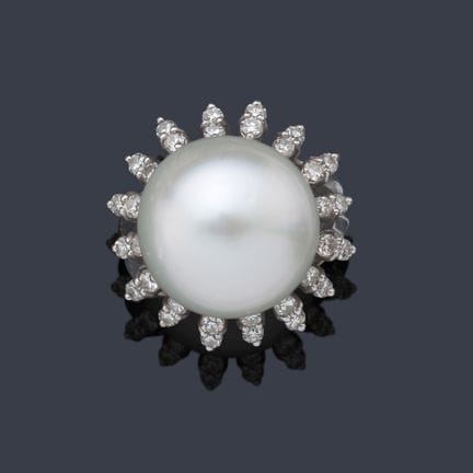 Ring mit einer australischen Perle von ca. 15,00 m