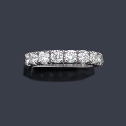Halb-Ewigkeitsring mit einer Diamantreihe von insg