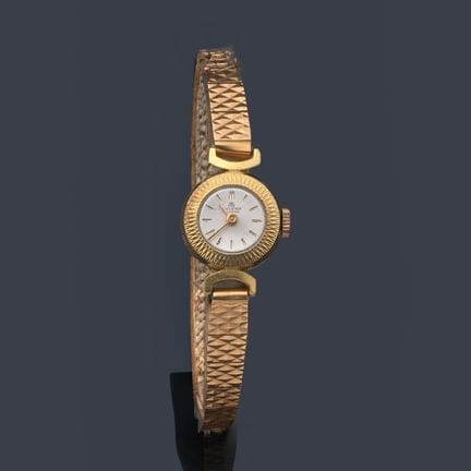 BUCHERER-Damenuhr mit Gehäuse und Armband aus 18 K