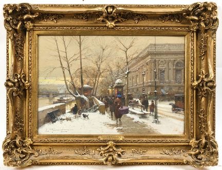 加利安·拉卢
卢浮宫码头
左下角有签名的水粉画
26 x 38 厘米（画面尺寸）
感谢诺埃·威勒先生