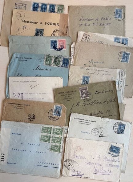GRECIA
Un lote de cartas de Grecia: más de 120 car