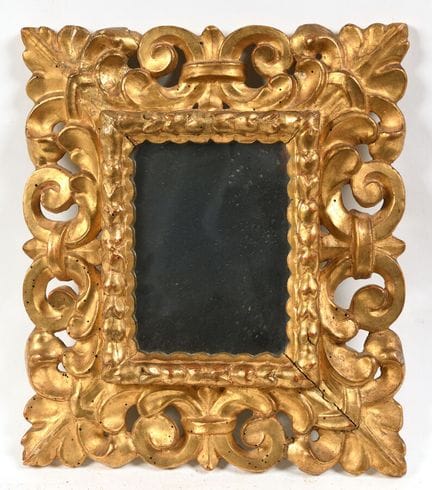 ITALIE, DÉBUT XVIIÈME
Miroir de toilette en bois s