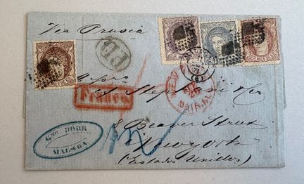 SPAGNA
Spagna - 1871, lettera da Malaga a New York