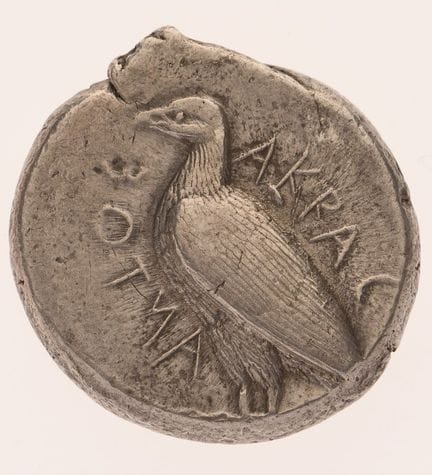 SICILE, AKRAGAS (VE SIÈCLE AVANT J.-C.)
Tétradrach