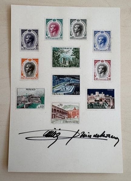 MONACO
Monaco - Francobollo con autografo di S.A.S