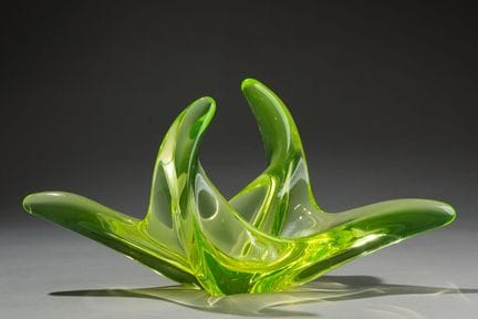 Arte  Verrier Vallerysthal. Copa de uralina de for