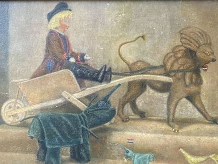 SCUOLA MODERNA
Carretto con leone
Olio su tela, fi