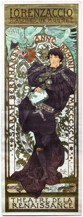 阿尔丰斯·穆夏（1860-1939）——阿尔弗雷德·德·缪塞的《洛伦扎乔》。改编自阿曼德·达尔托瓦。