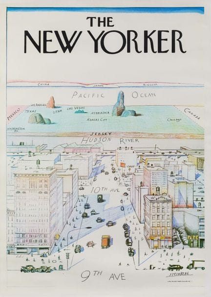 Saul Steinberg (1914–1999) — The New Yorker. 1976.