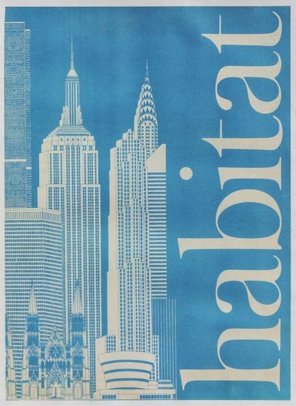 Anonymous - Habitat New York, circa 1982. 68.5 x 5