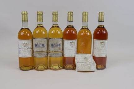 Set mit 6 Flaschen Sauternes, 2 „Miaille“ 1999, 2 