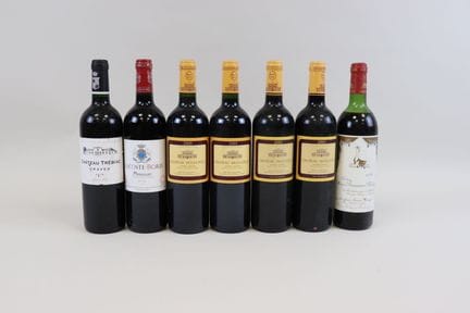 Los 7 Flaschen: 1 Trébiac Graves 2018 ES, 1 Lacost
