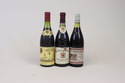Lot de 3 Bt Châteauneuf du Pape, 1 Caves des Corde