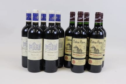 Set mit 10 Flaschen: 5 „Pedesclaux“ GCC Pauillac 2