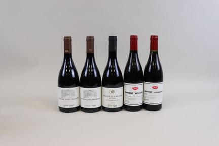 Set mit 5 Flaschen: 2 „L. Chenut Savigny 1er Cru“ 