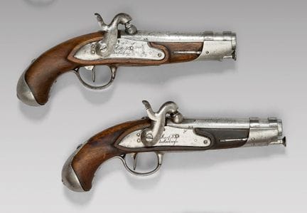 Due pistole della gendarmeria modello anno IX, che