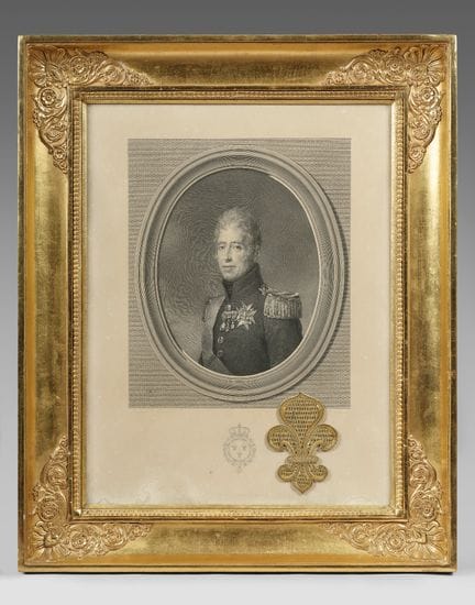 Grande incisione: Ritratto di Carlo Filippo, conte