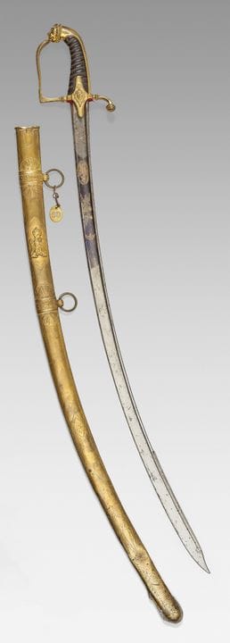 Rara sciabola da ufficiale subalterno dei cacciato