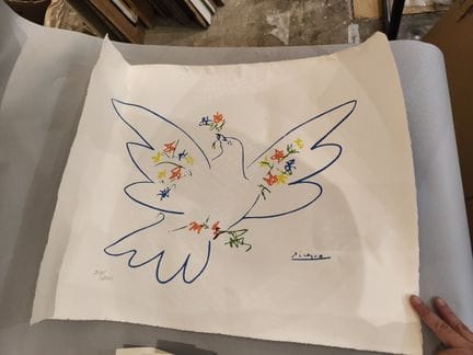 D'après Picasso. Colombe / Le Roi. Deux tirages do