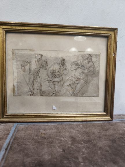 Attribué à Adriaen BROUWER (Ca 1605-1638). 
Etude 