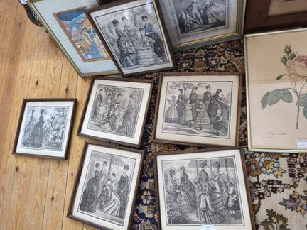 Lot de gravures et impression comprenant la Marcha