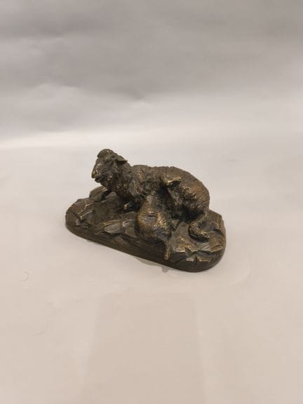 BUCI. Bélier et mouton. Bronze à patine brune sign