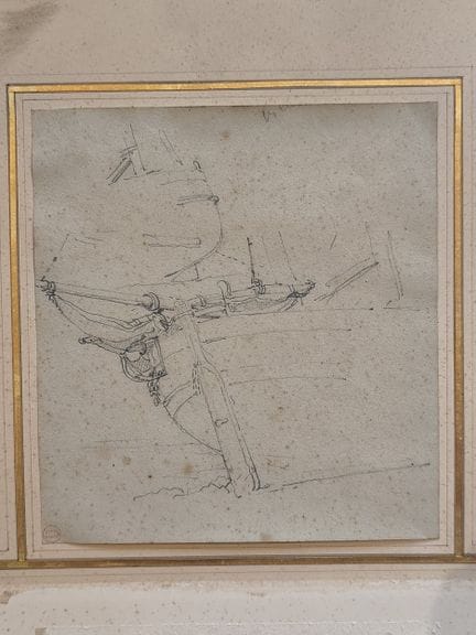 Attribué à Eugène ISABEY (1804-1886). 
Bateau écho