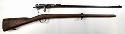 Fusil Chassepot transformado en Gras 
Desmontado, 
