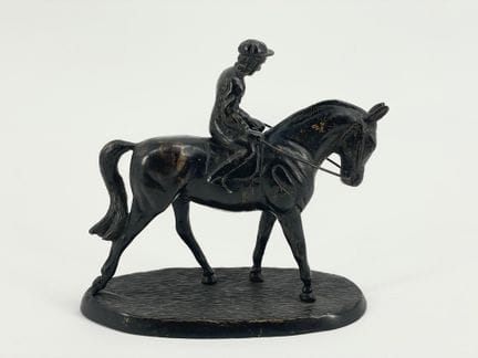 Scuola francese del XX secolo.
Il fantino. 
Bronzo