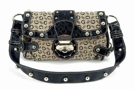 GUESS. 
Borsa a tracolla in tela con monogramma e 