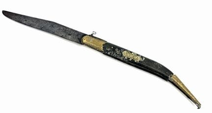 Grande coltello navaja del XIX secolo, manico in c