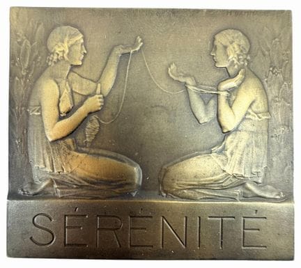 [MEDAGLIA]
Targa rettangolare, allegoria della ser