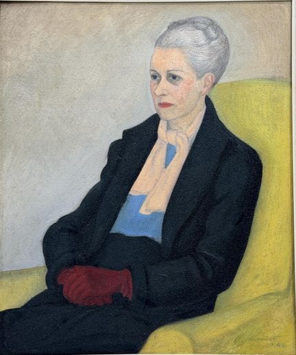Scuola francese del XX secolo. 
Ritratto di donna 